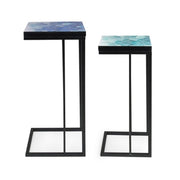 Ensemble de tables basses modernes meubles industriels 2 pcs