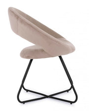 Fauteuil de vanité en velours de Tortora et des jambes noires