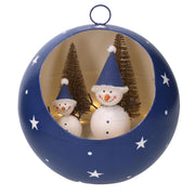 Sphère métallique led bleue cm ø22h22