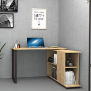 Bureau avec bibliothèque réversible Chêne OSLO 120x60x h74 cm