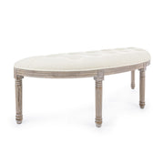 Banc naturel en tissu de style classique