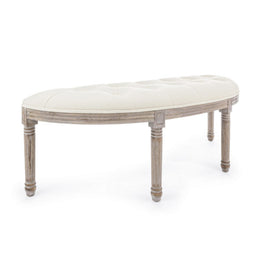 Banc naturel en tissu de style classique