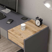 Bureau Candy noyer anthracite prises usb 121x45