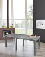 Table extensible avec plateau en verre trempé gris 120/175/230/290/350x75h cm