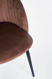 Chaise acier velours rouille Queen 53 x 57 x 81,5 cm