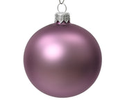 Boule de Noël en verre mat lilas cristal ø 10cm