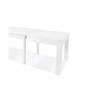 Table extensible en mélaminé frêne blanc 160-320x90 cm