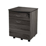 Coffre de tiroirs de bureau gris avec tiroirs et roues clés 42 x 40 x 55 h cm cm