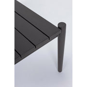 Table basse de jardin Calypso anthracite 110x60 cm