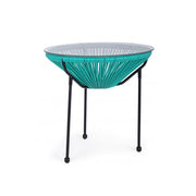 Table basse Parker Atol avec plateau en verre D50 cm