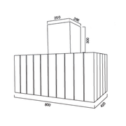 Hotte aspirante CUBE en inox bruni 80 cm