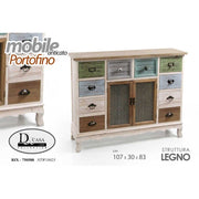 Faire de tiroirs anciens rétro 107 x 30 x 83 h cm