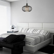 Lampe à suspension Terla MDL3674 avec structure en fer et diffuseur en verre