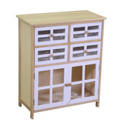 Tiroir Naomi 2 portes et 4 tiroirs Rectangular Natural CM60X30XH72