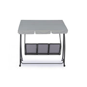 Rocking chair acier trois places Anthracite GRELY 190x120x h185 cm