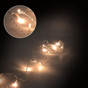 Fil lumineux transparent 80 led 5mm blanc chaud cm750 alimentation fixe 0,5xh750