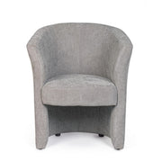 Fauteuil en bois et tissu gris clair BELIZE 64,5x63x h76 cm