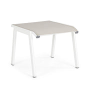 Repose pieds salon de jardin aluminium blanc Cruise 53 x 51 x 44 cm