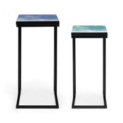 Ensemble de tables basses modernes meubles industriels 2 pcs