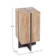 Tabouret bois métal industriel Garrett 45h cm