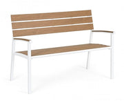 Banc de salon de jardin blanc Isak