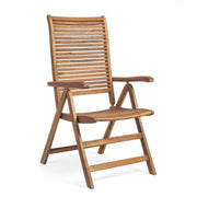 Fauteuil à 5 positions avec accoudoirs en bois de style classique Iperbriko
