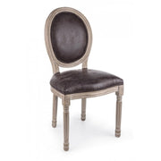 Chaise style classique MATHILDE en bois laqué 96h cm