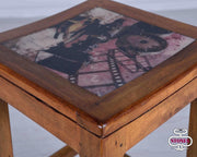 Tabouret en bois multicolore 35x35x75h cm