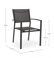  Sedia C-Br Hilde Antracite Lh32 -