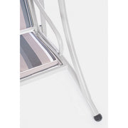 Rocking chair 2 places en acier Ivoire GRELY 145x120x h185 cm