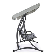 Rocking chair acier trois places Anthracite GRELY 190x120x h185 cm