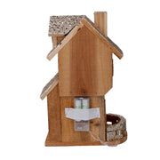 Maison en bois avec led naturel cm19x14h31