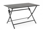Table d'extérieur en aluminium anthracite ELIN 110x70x h71 cm