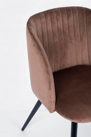 Chaise acier velours rouille Queen 53 x 57 x 81,5 cm