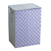 Panier polyester ligné gris rectangulaire 1-3 cm40x30h55