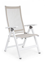 Fauteuil d'extérieur pliant CRUISE Blanc 59x71x h 113 cm