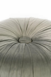 Pouf design en velours de métal gris cm 36 x 36 xh 30