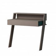 Bureau mural gris tourterelle Cowork avec tiroir 94 cm.