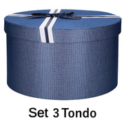 Carton rond bleu 1-3 cm ø21,5h12,5