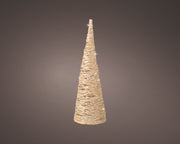 Lámpara de Micro LED cono de papel estable para interiores H 38 Ø 11.5 cm