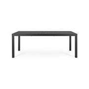 Table d'extérieur HILDE en aluminium Anthracite Extensible 200-300x100x h75 cm