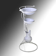 Porte-bol en métal avec céramique crème 39,5 x 47 xh 85 cm