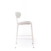 Tabouret en polypropylène avec assise blanche