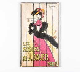 Impression sur bois avec toile multicolore 60x100 cm