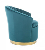 Fauteuil coquillage effet velours Gilles
