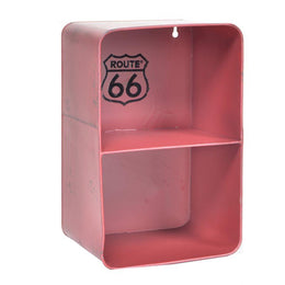 Étagère rectangulaire en métal bristol rouge 2 étagères cm20x15h30