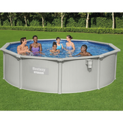 Piscine hors sol ronde Hydrium 460x120 cm grise