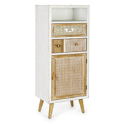Armoire 1 porte 2 tiroirs Eloise en bois naturel cm 48x35x121h