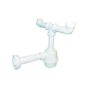 Siphon Pvc 2 Voies S / Bonde Pour Porcelaine Avec Manchon