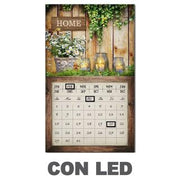 Panneau LED avec calendrier marron rectangulaire cm30x50x1,8
